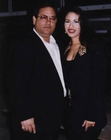 Abraham Quintanilla with his daughter Selena Quintanilla